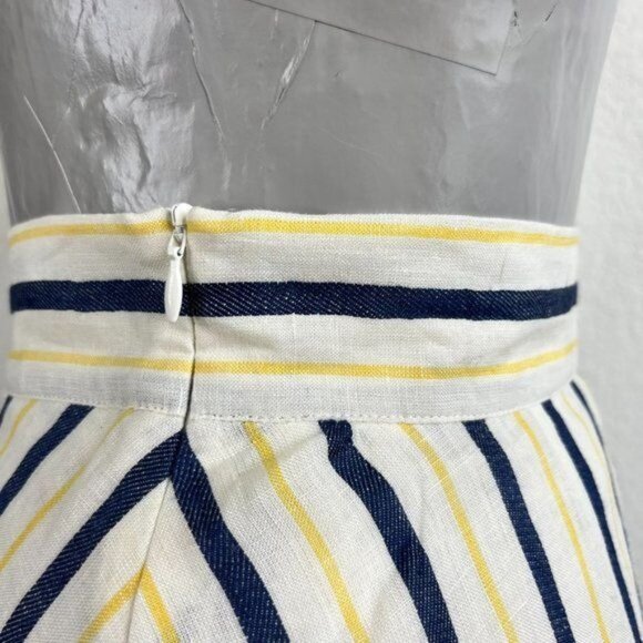 Brooks Brothers Embroidered Striped A Line Skirt - Picture 8 of 12